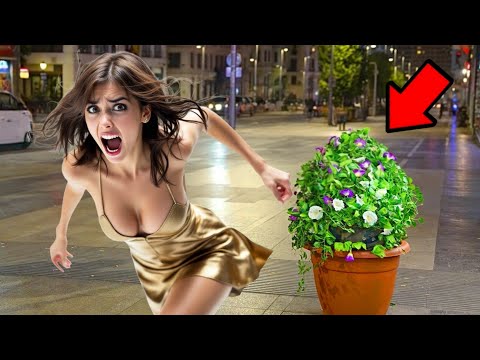 BUSHMAN PRANK with THE BEST SCARES IN MADRID !!