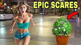 BUSHMAN PRANK with THE BEST SCARES IN MADRID !!