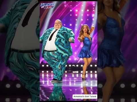 handsome fat man dancing with hot girl #dance #funny #agt #americasgottalentgroupdance