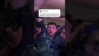 Jaxson Dart and Cam Skattebo absolutely lost it after OG’s tip-in 😂 #nba #knicks