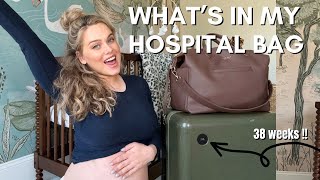 What's in my HOSPITAL BAG & DIAPER BAG 38 weeks 💕