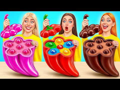 Gummy Food, Real Food vs Chocolate Food Challenge | Tasty Kitchen Hacks by Multi DO Challenge