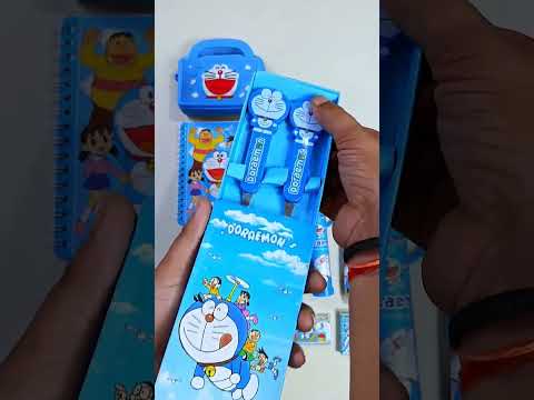 Satisfying With Unboxing And Review Doremon Stationary Items Unique Spoon Set 🥄 👌