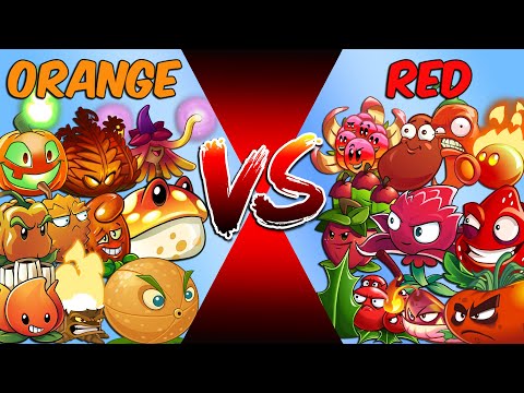 Team ORANGE vs RED - Which Plant Team's Noob? - PvZ 2 Team Plants vs Zombies Battlez