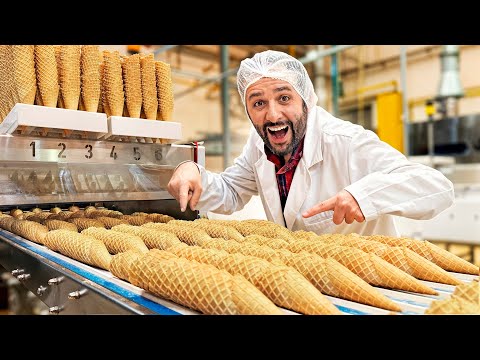 COMO é FABRICADA a CASQUINHA de SORVETE! #Boravê