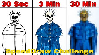 Dibujo al (Nuevo) BETASOLDADO en 30 Segundos, 3 Minutos y 30 Minutos (Payasos de la Deep Web)
