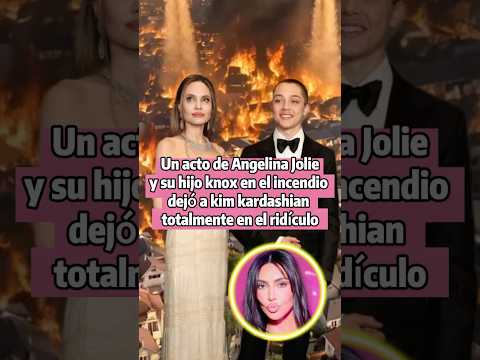 El comportamiento de Angelina Jolie y su hijo Knox convirtió a Kim Kardashian en el hazmerreír.
