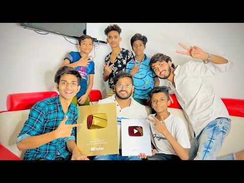 GOLDEN PLAY BUTTON ▶️ UNBOXING ❤️ { THANKYOU SOO MUCH GUYSSS } 1 MILLION COMPLETE KAR NA KA LIYEA 🙏