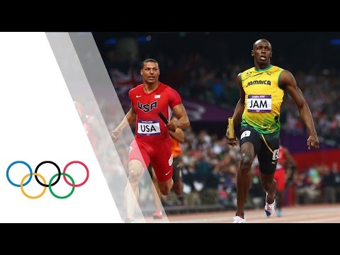 Jamaica Break Men's 4x100m World Record - London 2012 Olympics - YouTube
