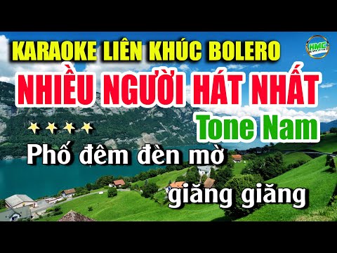 Karaoke Liên Khúc Bolero Tone Nam Dễ Hát | Tuyển Chọn Nhạc Trữ Tình | PHỐ ĐÊM KARAOKE