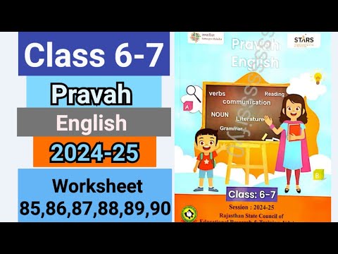 Class 6-7 pravah workbook English 2024-25 answer | Worksheet 85,86,87,88,89,90 | kaksha 6/7 English