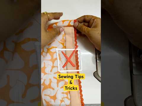 Perfect side slit sewing trick #sewinghacks #sewingtechniques