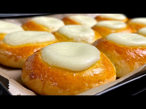 Вот так надо готовить Самые Вкусные БУЛОЧКИ "Ватрушки"! Тесто воздушное, булочки со сметанным кремом
