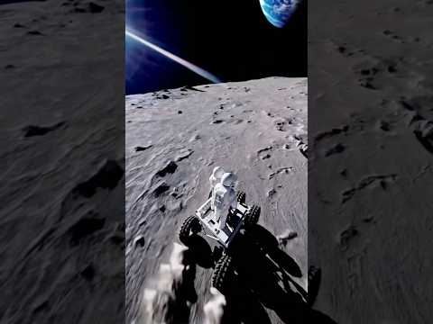 Astronaut rovers moon