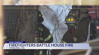 Loudoun County firefighters battle Sterling house fire