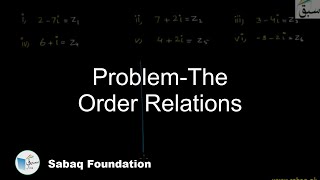 Problem-The Order Relations