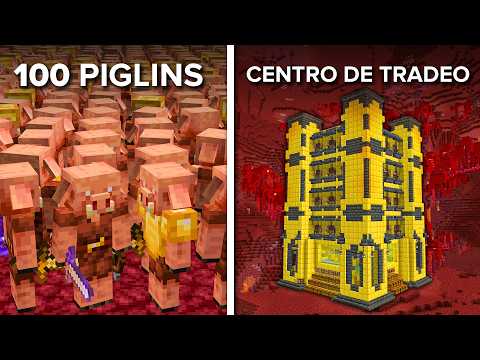 Le dimos 50,000 Bloques de Oro a 100 Piglins