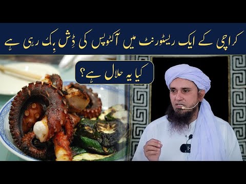 Karachi Ke 1 Restaurant Mein Octopus Ki Dish Bik Rahi Hai Kya Ye Halal Hai? | Mufti Tariq Masood