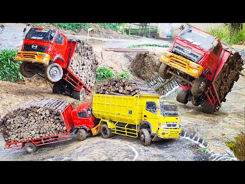 PENAKLUK LINTAS Truk Hino 500 ENGKEL TRUK OLENG Laka Lantas Rc Truk Canter Terguling Tanjakan VIRAL