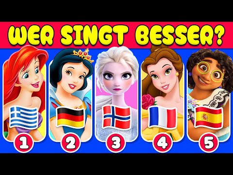 WER SINGT BESSER? 🎤🎶🌍 Disney-Prinzessinnen singen in ihren Muttersprachen 🎌🎙️