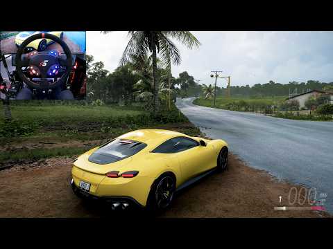 700HP Ferrari Roma - Forza Horizon 5 | Steering wheel gameplay