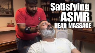 Satisfying head massage therapy by Indian barber Shamboo, Asmr hair massage for deep sleep, tingles 