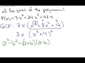 Polynomial Roots and Factoring Concepts