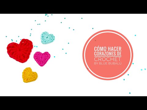 Cómo hacer mini corazones de Crochet