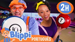 Blippi e Meekah no Boliche! 🎳 2 HORAS DO BLIPPI BRASIL! | Vídeos Educativos para Crianças