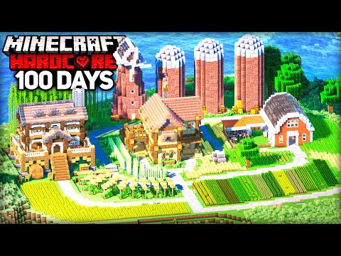 I Survived 100 Days Building the ULTIMATE COZY FARM in Minecraft Hardcore