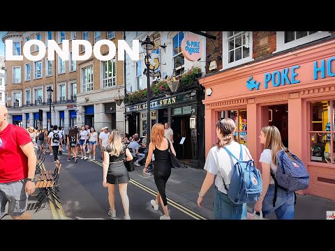 London Summer Walk 4K | Summer Stroll from Trafalgar Square to Covent Garden | London Now Day.