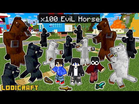 SOURROUNDED by 990% BUFF Evil HORSES in Minecraft ( Tagalog )