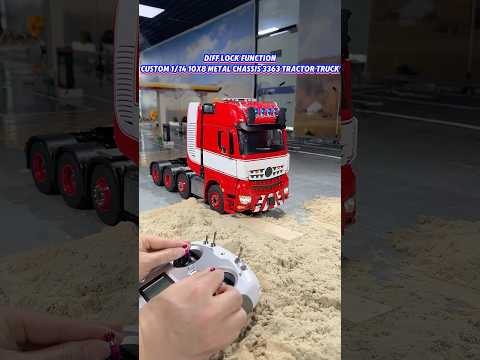 This custom 1/14 10X8 metal chassis tractor truck—it’s built to CONQUER any terrain! #rc #model