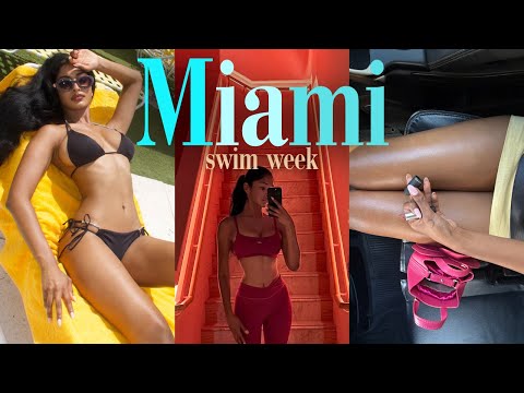 WEEKLY VLOG 𓇼𓏲*ੈ✩  Miami Swim Week, what I eat, summer glam makeup, spa day, solo dates + more!