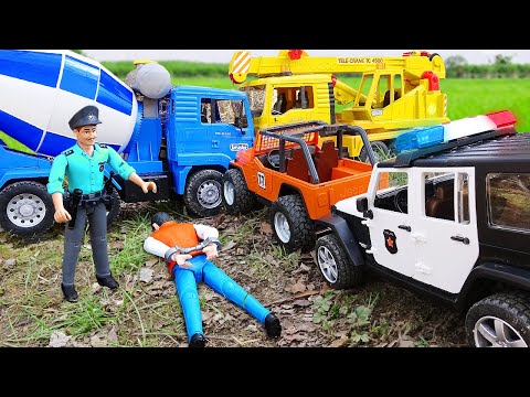 Trucks for Kids Police Car Toys Playing | Vehicles for kids