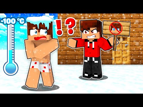 DLACZEGO Sebek WYRZUCIŁ MNIE Z DOMU NA MRÓZ -100°C ❄️w Minecraft!?