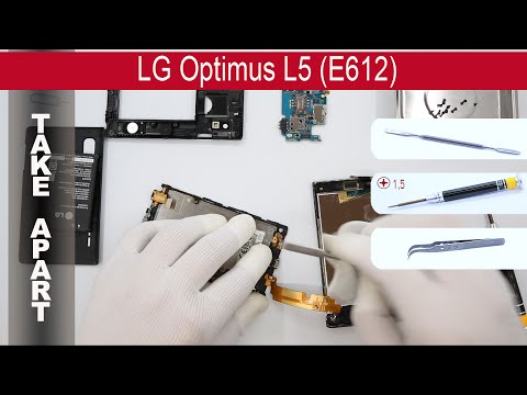 (ENGLISH) How to disassemble 📱 LG Optimus L5 E610 / E612, Take Apart, Tutorial