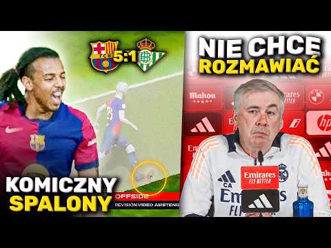 Tak, to był spalony… Barcelona DEMOLUJE Betis w Pucharze Króla! Carlo Ancelotti już NIE WYTRZYMUJE