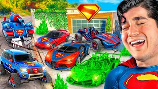 Robando Coches MILLONARIOS de SUPERMAN en GTA 5 !! 🦸‍♂️🚀💥