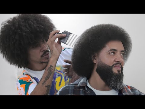 Ele está quase calvo 😱 Fazendo black power em cabelo extremamente fino