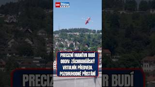 Video švýcarského leteckého záchranářského vrtulníku si získalo pozornost na sociálních sítích.
