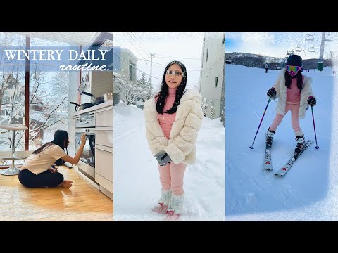 7am Winter Vlog ❄️ | Cook, ski, art, Ice cream challenge, family