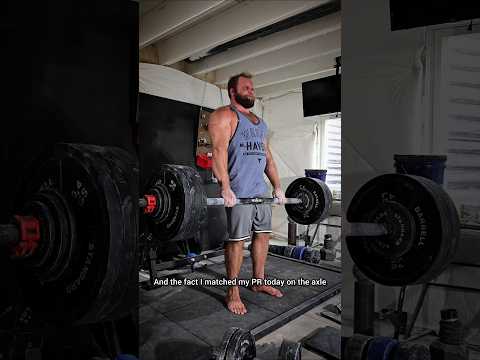 Back to Deadlifting After Injury - Double Overhand Axle Work - Brutal Grip Strength Training 💪