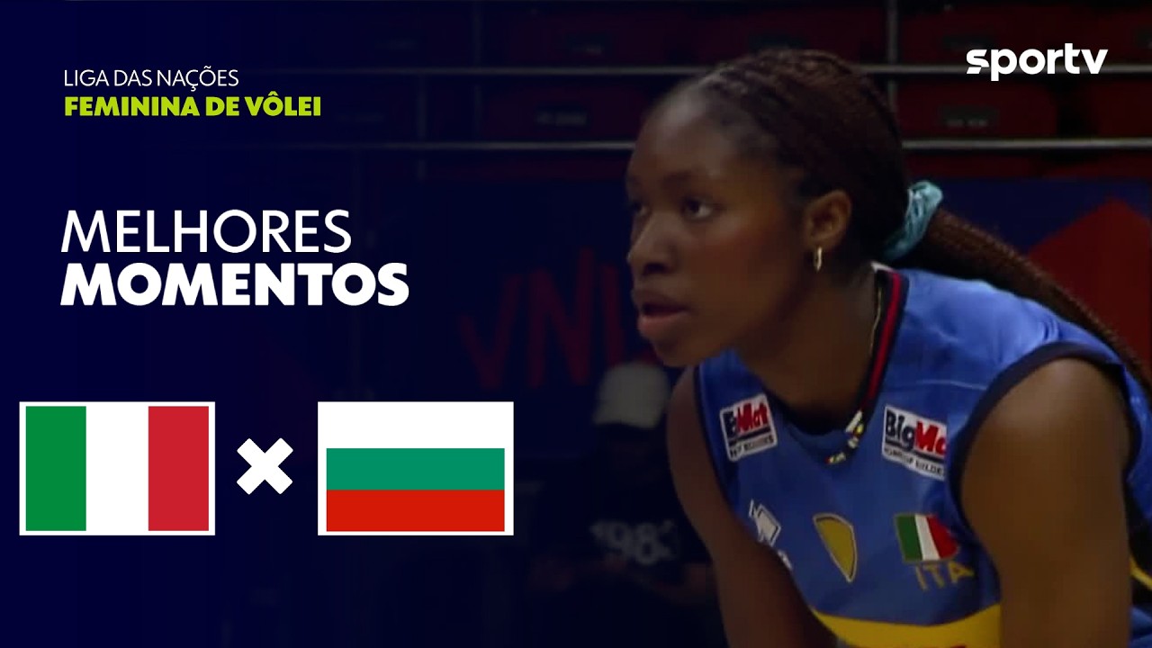 ITÁLIA 3 X 0 BULGÁRIA | MELHORES MOMENTOS | LIGA DAS NAÇÕES FEMININA DE VÔLEI 2026 | sportv