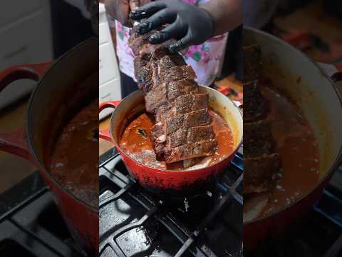 Smoked Italian baby back ribs & pasta? Mama Mia! #ribs #bbq #grilling #braising #barbecue #italian