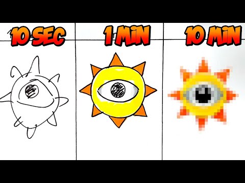 Drawing Sprunki Mr Sun Horror in 10 min Challenge