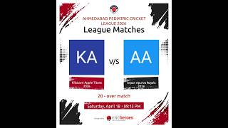 MATCH 4 || AHMEDABAD PEDIATRIC CRICKET LEAGUE 2026 || ACADEMY OF PEDIATRICS AHMEDABAD