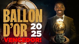 ⚽️ DEMBELÉ É ELEITO O MELHOR JOGADOR DO MUNDO! BALLON D'OR 2025