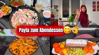 Paella als Abendessen und dessert 😋👌كلشي  ساد  اليوم   ودرنا البايلا 