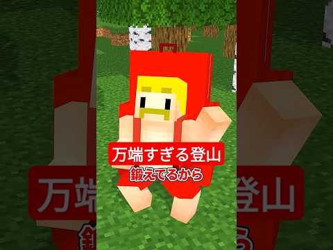 万全すぎる登山の準備 #shorts #マイクラ